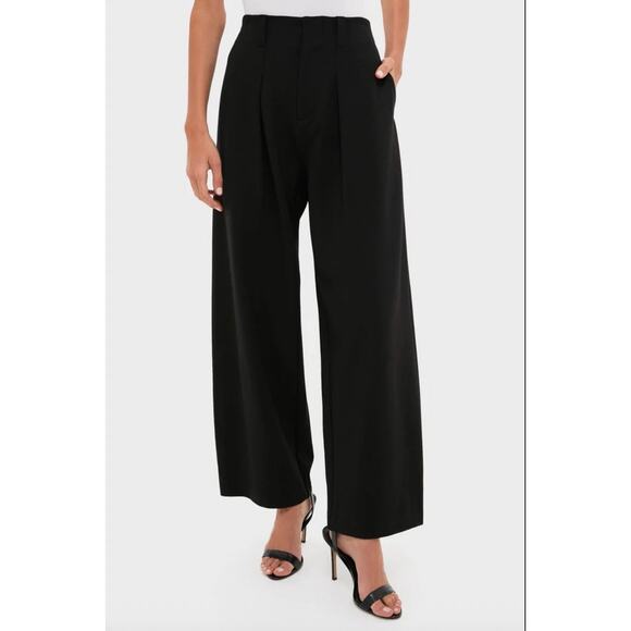pistola Pants - NWT Pistola Eden Pleated Ponte Barrel Tailored Trouser Night Out Black Womens 26